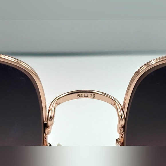 Ray-Ban Womens Sunglasses Rose Lens RB1971 Square Metal Frame 9151/AA  54-19-145 - Picture 11 of 16